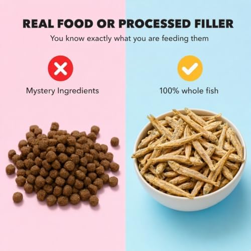 Freeze Dried Minnows for Dogs and Cats, Natural Omega 3, 4oz