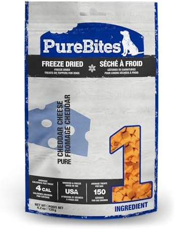 PureBites Cheese Single Ingredient Freeze Dried Dog Treats, 4.2 oz