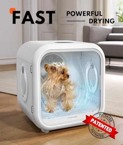 HomeRunPet Automatic Pet Dryer Box, 62L Ultra Quiet Cat Dryer (Drybo Pro) | Vet-Trusted Safety Design, Patented Fresh Air System, Smart Temperature Control, 360° Even Drying for Large Cats & Small Dogs