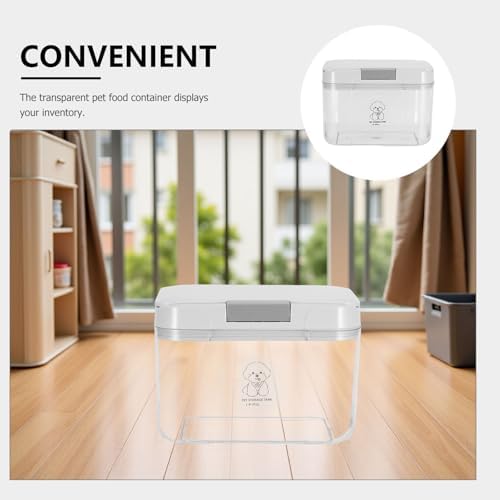 VICASKY Pet Food Storage Container 2.9l Small Airtight Seal Box with Vacuum Technology Visibility for Treats and Grain Storage in Home and Kitchen
