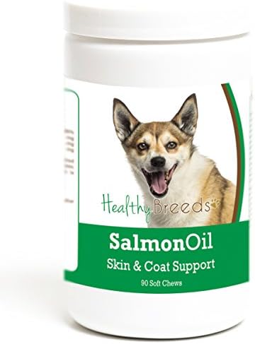 Healthy Breeds Norwegian Lundehund Salmon Oil Soft Chews 90 Count, Brown