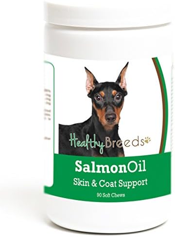 Healthy Breeds German Pinscher Salmon Oil Soft Chews 90 Count, Brown