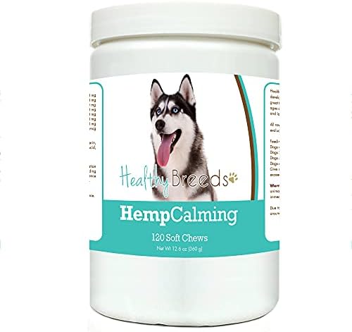 Healthy Breeds Siberian Husky Hemp Calming Soft Chews for Dogs 120 Count, 120-Pack, 120 Count