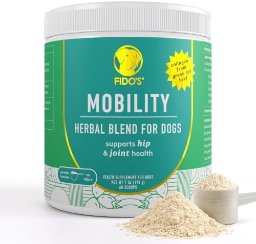 Fido’s Dog Hip and Joint Supplement with Grass-Fed Collagen & Organic Herbs