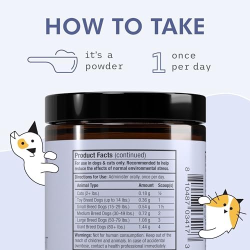 Bark & Whiskers Stress Support, Cheddar Cheese, 1.29 oz (102 Scoops)