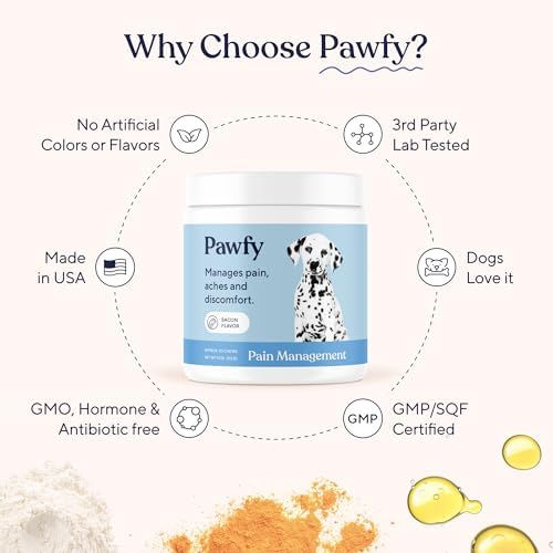 Pawfy Hip & Joint Supplement for Dogs - Omega 3 for All Breeds & Sizes