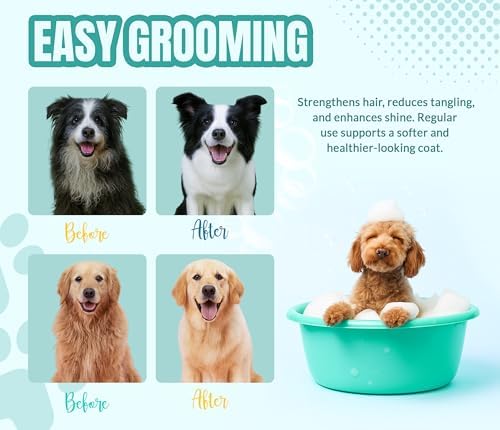Calm & Comfort Dog Shampoo & Conditioner with Rosemary & Vitamin E 16 fl oz | Dog Shampoo for Dry, Itchy & Sensitive Skin | Gentle Formula For Daily Use | Suitable for All Breeds | ALFIE'S CHOICE