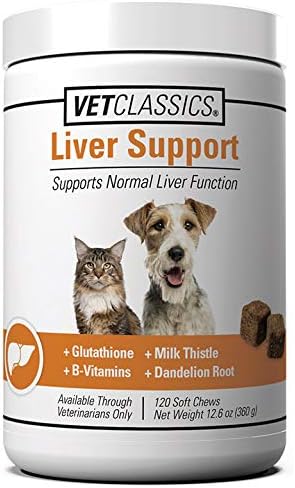 Vet Classics Liver Support Pet Health Supplement for Dogs & Cats - 120 Ct