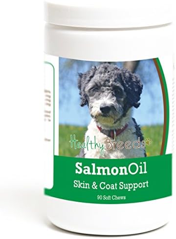 Healthy Breeds Aussiedoodle Salmon Oil Soft Chews 90 Count, Brown