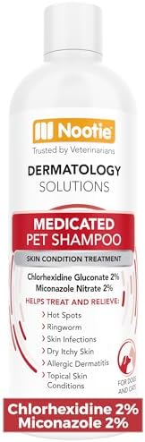 Nootie Medicated Pet Shampoo, Chlorhexidine Dog Shampoo for Itch Relief, Sold in over 5,000 Vet Clinics & Pet Stores Worldwide- 16oz