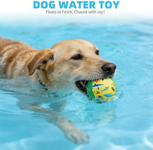 KOOLTAIL Floating Dog Pool Toy, Bouncing Water Toy, Green & Orange
