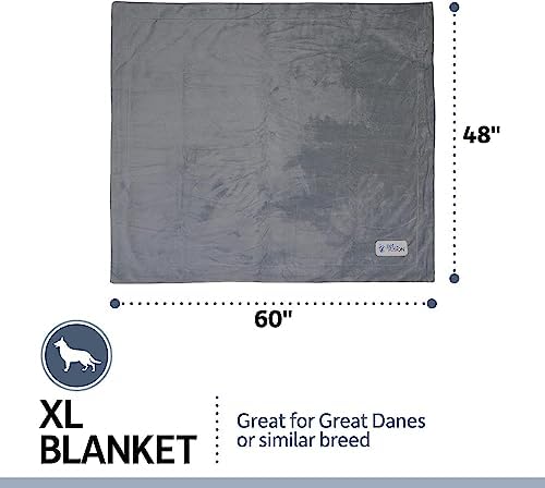 PetFusion Premium Dog & Cat Blanket | Ultra Soft Pet Blanket Available in Plush or Quilted; 2 Colors (Grey; Brown) | Perfect for Small Dogs & Large Dogs
