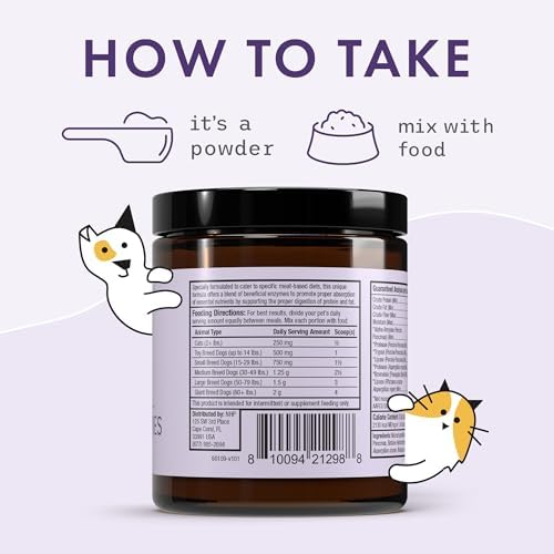 Bark & Whiskers Digestive Enzymes, Meat-Based Diet, 150 Scoops