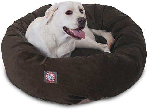 Majestic Pet Micro Velvet Dog Bed, 40 Inch Large, Round, Washable, Storm