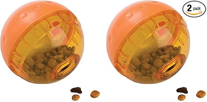 Our Pets IQ Treat Ball Interactive Food Dispensing Dog Toy, Assorted Colors (Pack of 2)