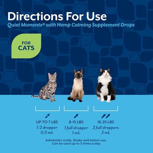 NaturVet Hemp Quiet Moments Calming Drops for Cat, 1oz