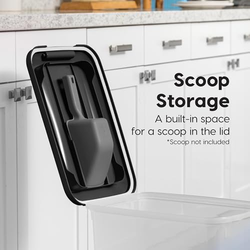 IRIS USA Dog Food Storage Container, 2-Pack, Up to 54 lbs, Black