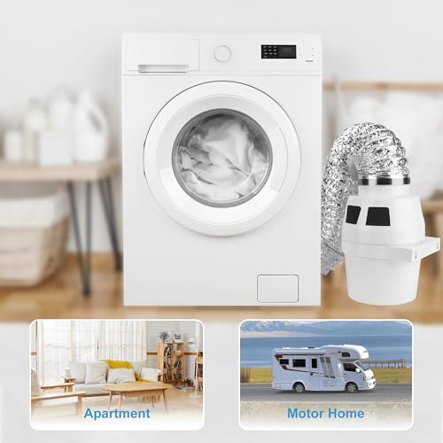 𝗨𝗽𝗴𝗿𝗮𝗱𝗲𝗱 Oterbear 3 in 1 Indoor Dryer Vent Kit with Dryer Vent Hose - Dryer Lint Catcher Water Filter Bucket - Dryer Lint Trap for Electric Dryer, Filter Sponge with Holder, Filter Bucket