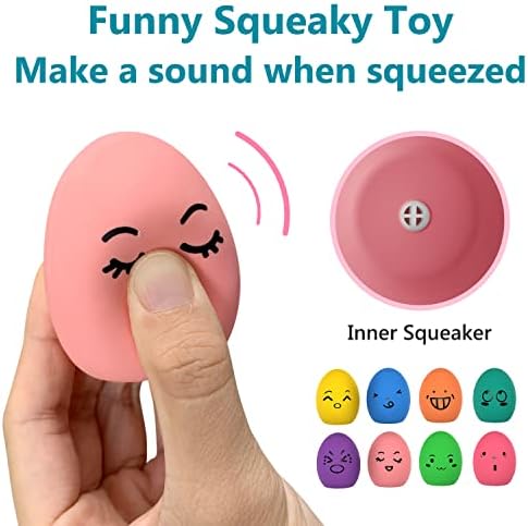 SCHITEC Squeaky Dog Toys, [4 Pack] Latex Squeak Dog Ball for Small Pets & Puppies, 2.5” Soft Rubber Bouncy Interactive Fetch Balls