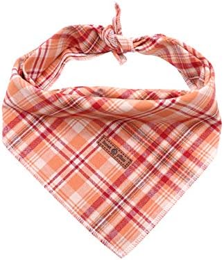 Lionet Paws Fall Dog Bandana Halloween Thanksgiving Washable Cotton Handkerchief Scarf Triangle Bandana for, Large (Pack of 1), Small