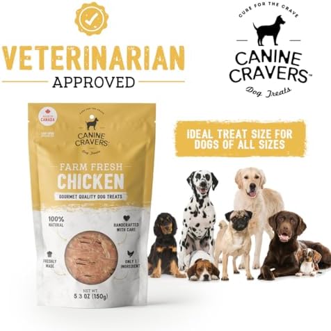 Canine Cravers Single Ingredient Dog Treats - Farm Fresh Chicken, 5.3oz