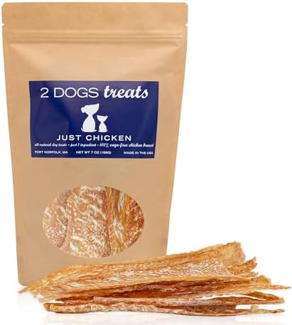 Just Chicken Jerky | 100% USA-Sourced, Single-Ingredient, Great for Sensitive Stomachs, Human-Grade USDA Chicken, Grain-Free, Allergy-Friendly, High Value for Training, Small Batch