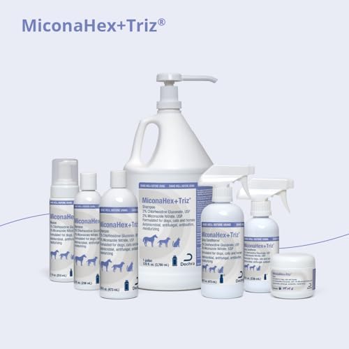 MiconaHex+Triz Spray Conditioner for Dogs, Cats and Horses, 8 oz, Clear | Antibiofilm, Moisturizing; Packaging May Vary