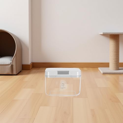 Airtight with Vacuum Seal 6lb Capacity Pet Food Storage Container Abs+pp+silicone Material Box for, 6lb, Transparent
