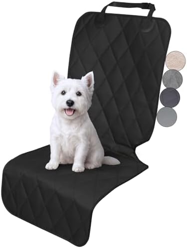 VIVAGLORY Dog Front Seat Cover - Black, S, 1-Pack