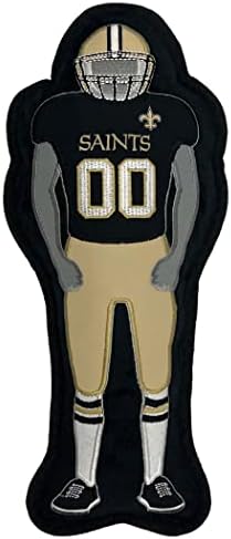 The 1st Ever Tough but Smooth Dog Toy NFL New Orleans Saints Football Athletes Player Tough Pet Toy. A Premium Quality Doggie Toy with Built-in Squeaker. Sports Fans Favorite Chew Toy