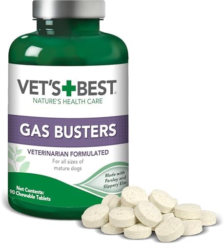 Vet's Best Gas Busters Digestive Support Tablets for Dogs, 90 Count