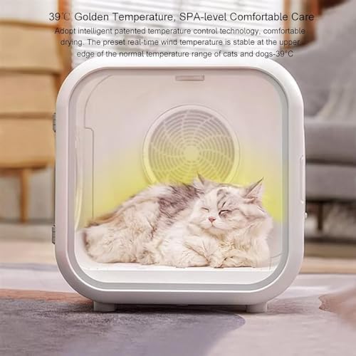 Fully Automatic Pet Cat Hair Drying Box,Constant Temperature Cat Hair Dryer Dog Hair Dryer,Fast Drying Transparent Window Over Temperature Protection