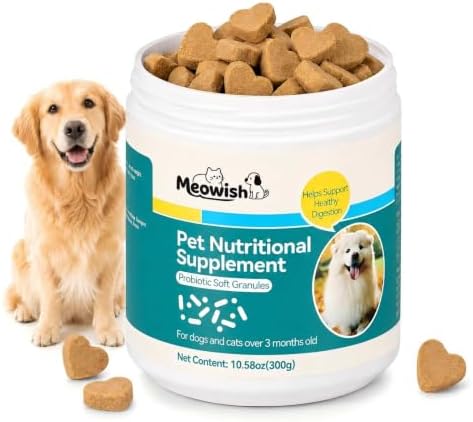 Meowish Probiotic Soft Granules for Dogs & Cats, Postbiotic Gut Support