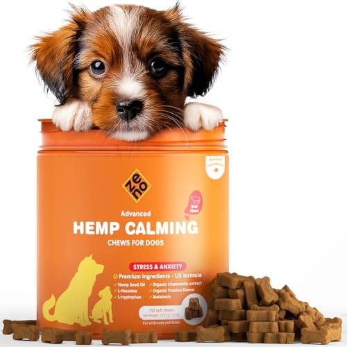 ZENO Hemp Calming Chews for Dogs Anxiety, Melatonin, 150-Pack