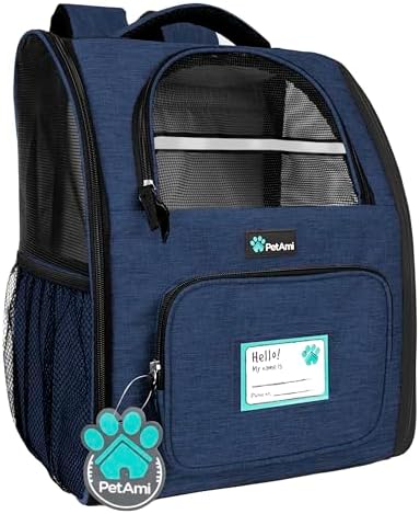 PetAmi Dog Backpack Carrier, Airline Approved, Navy