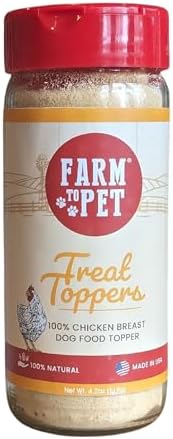 Farm To Pet - Dry Dog Food Topper - 4.7 oz Chicken Meal Toppers for Dogs, Single Ingredient, Lean, All Natural, Healthy Food for Small, Medium, Large Breeds, & Puppies, Made in USA