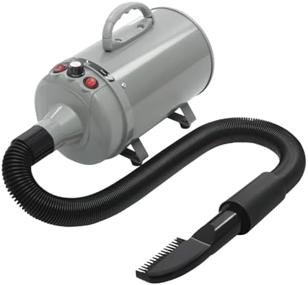 Dog Dryer, 2.95HP/2200W Pet Hair Dryer, Pet Grooming Dryer with 4 Nozzles, High Velocity Dyer with Adjustable Wind Speed and 2 Temperature Control, Quick Drying, Low Noise