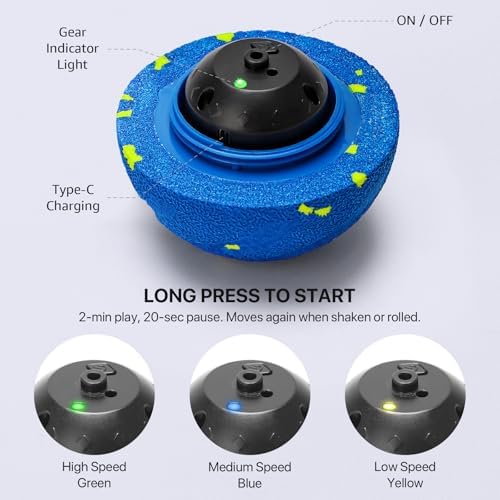 Interactive Dog Toys Automatic Bouncing Dog Ball for Small & Large Dogs | E-TPU Material, IPX7 Waterproof, 3 Play Modes, Keeps Dogs Busy, Anti Boredom Play, Moving Ball, Rechargeable, Indoor Exercise