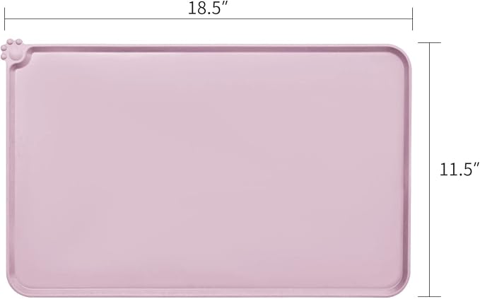 AUDWUD Silicone Waterproof Pet Feeding Mats,Anti Slip Bowl Pad,Dog Mat for Food and Water