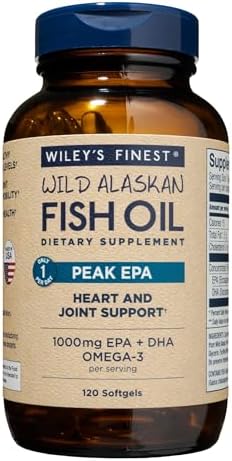 Wiley's Finest Wild Alaskan Fish Oil Peak EPA, 120 Count (Pack of 1)