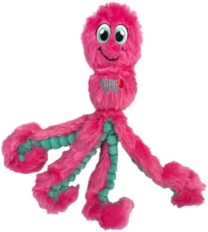 KONG Wubba Octopus Tug and Fetch Squeak Dog Toy Assorted Colors (Small)