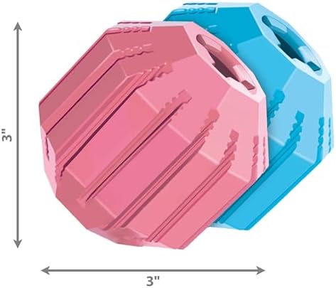 KONG Puppy Activity Ball, Teething Toy, Medium Puppies, Random Color | Soft & Durable KONG Natural Rubber Activity Ball for Teething Puppies That Eases Aching Teeth & Sore Gums