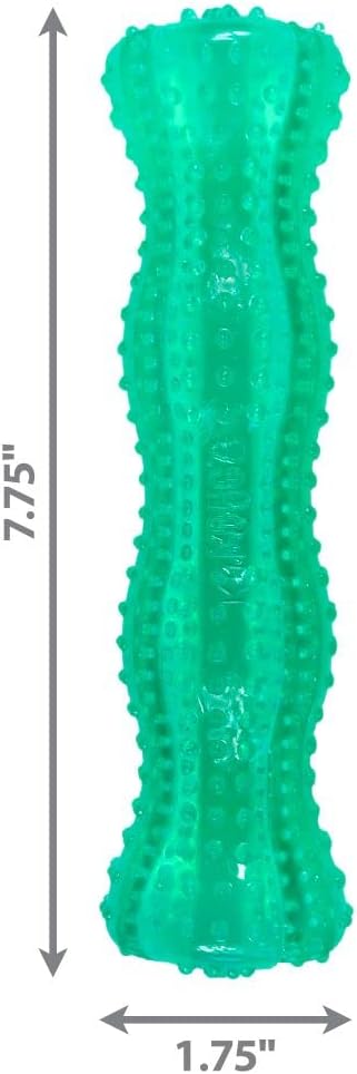 KONG Squeezz Dental Stick, Flexible Dental Chew Toy, for Medium/Large Dogs | Flexible Squeezable Dental Toy for Gentle & Mild Chewers, Helps Clean Teeth & Gums During Engaging Play