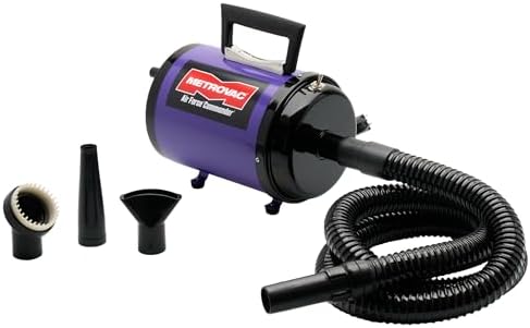 METROVAC AFTD-3 Air Force Commander 2-Speed Pet Grooming Dryer Purple | High Velocity Dog Hair Blower 4.0 HP USA