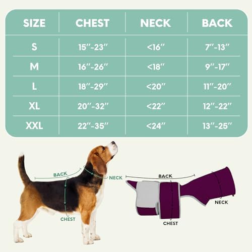 Dog Anxiety Shirt with Hood, M, Roman fabric, Purple