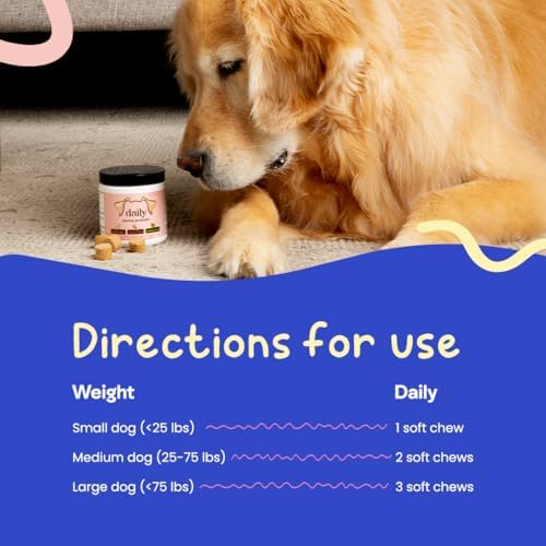 Probiotics for Dogs, Gut Health, Digestive Support & Occasional Diarrhea Relief - Turkey Flavor - 30 Soft Chews