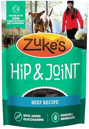 Zuke's Hip and Joint Dog Treats, Beef Recipe, 16 oz Pouch