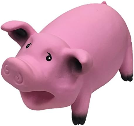 Latex Smiling Pig Design Dog Toy (Pink)