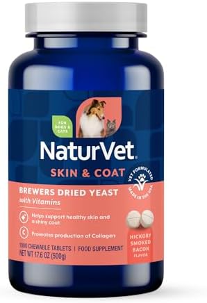 NaturVet Brewer’s Dried Yeast Formula with Garlic for Dogs & Cats - 1000 Ct