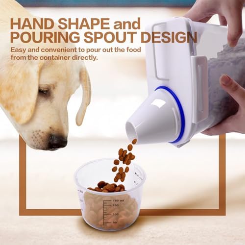 TIOVERY Dog Food Storage Container Small, Small, White 3 Qt